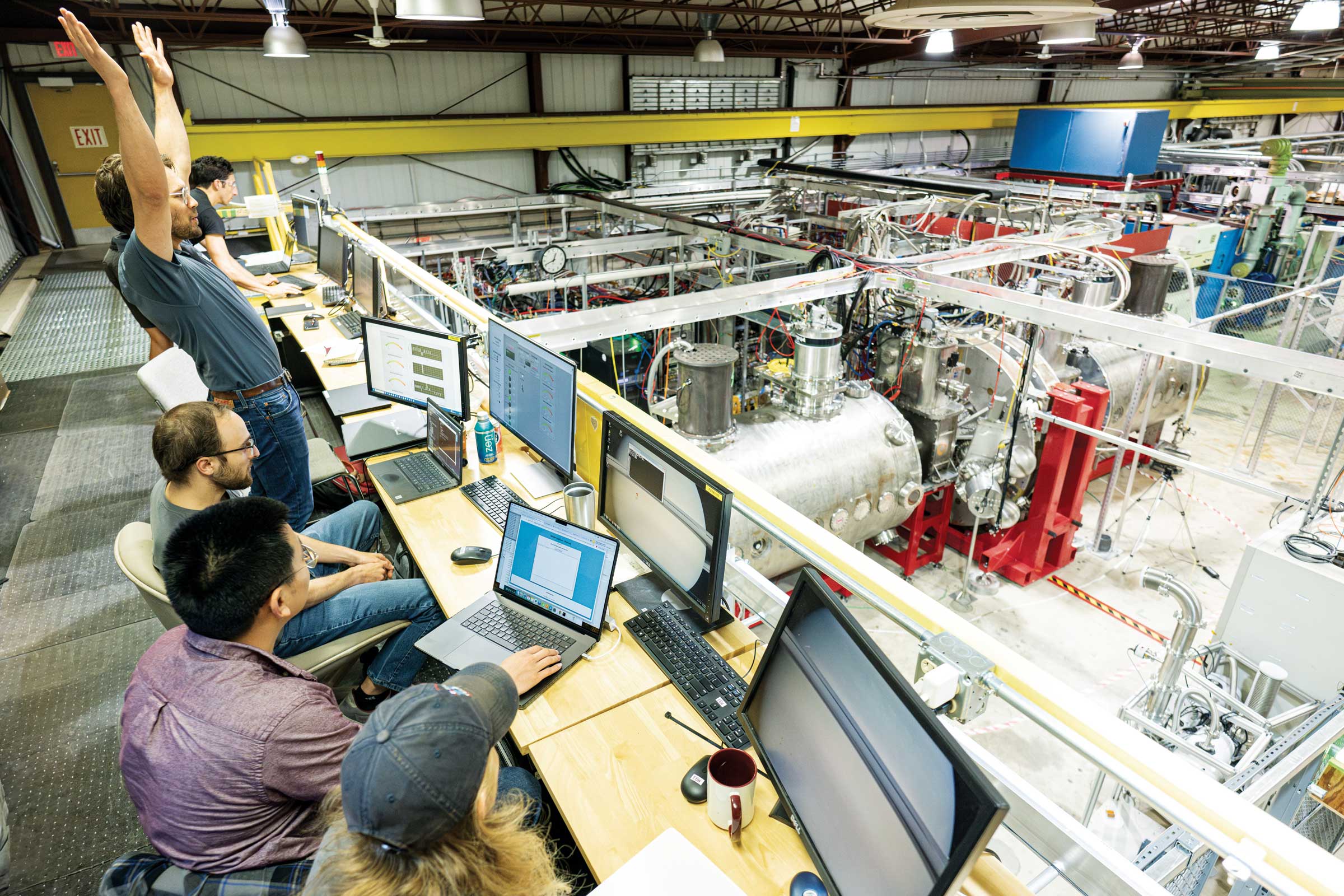 Researchers celebrate when they reach first plasma