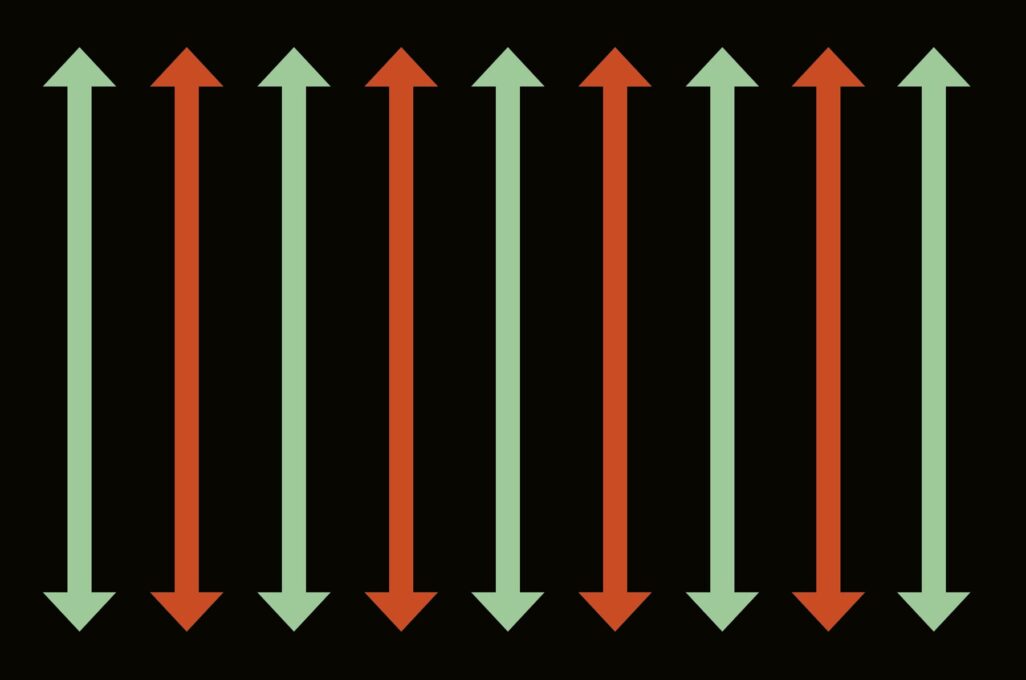 Arrows pointing up and down